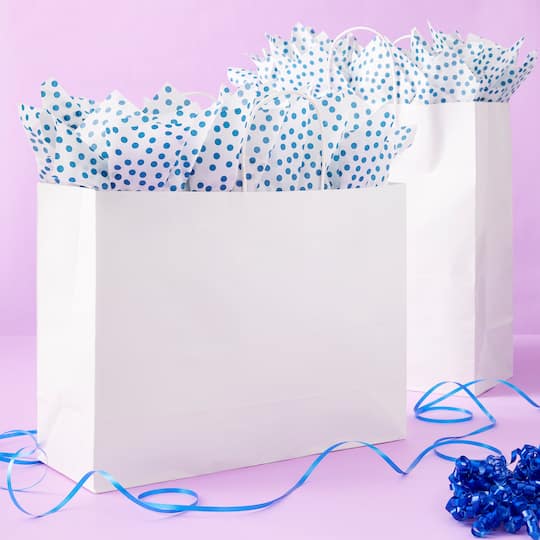 24 Pack: White Paper Gift Bag by Celebrate It